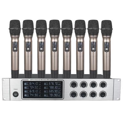 China EPXCM/GU-880 Microphone System UHF Microphone System 8 Channel Karaoke Handheld Karaoke Stage KTV / GU-880 Handheld Wireless Professional Dynamic 8 Professional for sale