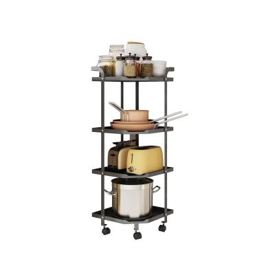 China Sustainable Eight Sided Corner Shelf Make A Small Corner Of The Most Load-bearing And Space-Saving Kitchen Stable Pan Rack for sale