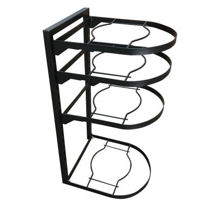 China Adjustable Viable Organizer Rack Holder Kitchen Lid Organizer Pan Storage Rack Folding Kitchen Pot for sale