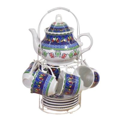 China Viable Elegant Luxury Ethnic Pattern Ceramic Tea Coffee Mug Pot Arabic Sets for sale