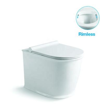 China DCBJ L2396 Wholesale Luxurious Concealed Cistern Toilet Floor Pan Rimless Toilet Bowl With Concealed Cistern for sale