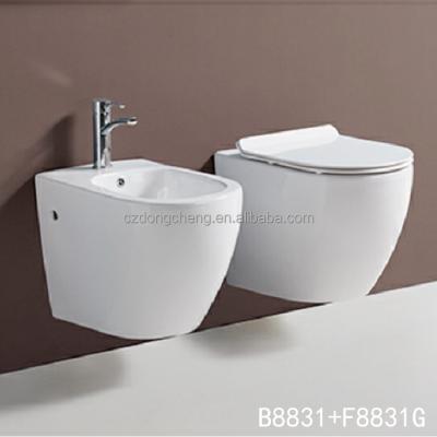 China Wholesale DCBJ F8831G Modern Ceramic Wall Mounted Sprayer Toilet Bowl Bidet With Faucet for sale