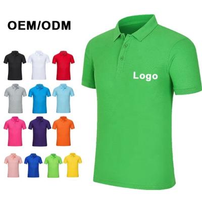 China Anti-wrinkle Sublimation Blank Polyester Golf T Shirts Plain T-shirts Custom Logo Polo T Shirt Printing Plus Size Men's Polo Shirts For Men for sale