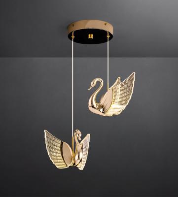 China Modern Nordic luxury designer dining room lamp bedside chandelier simple swan staircase lighting bar table lamp new for sale