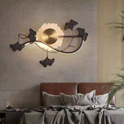 China Nordic Light Luxury Bedroom Warm And Romantic Led Wall Lamp Hallway Porch Lamp Modern Minimalist Bedside Aisle Copper Fancy Lamp for sale