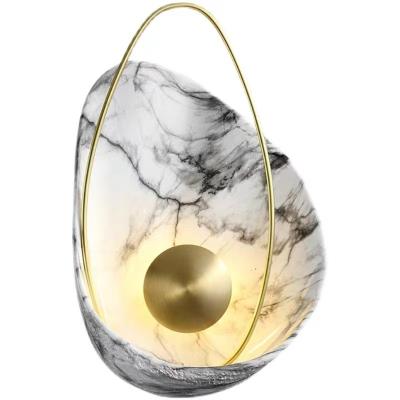 China Modern Nordic Minimalist Creative Personality Shell Lamp Wall Lamp Bedside Aisle Bedroom Study Lamp Light Warm Luxury for sale