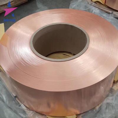 China High Conductivity Battery C1200 C1220 C1100 0.5mm Pure Copper Strip Coil Tinned Copper Brass Bronze Strip for sale