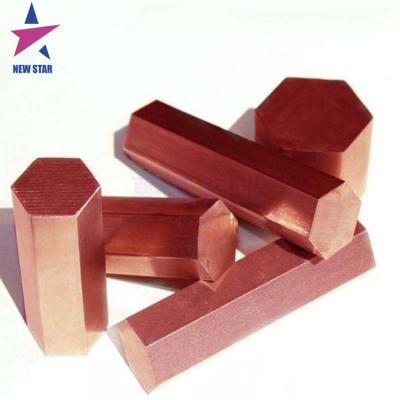 China Conductive and Heat Conductive Materials Round Copper Flat Bar Hex Square Hex Copper Rod 10mm Pure Hexagonal Copper Bar for sale