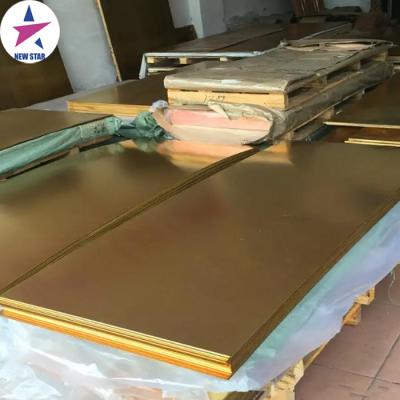 China Decoration Standard ASTM JIS C2600 C2720 C2800 Customized H65 H62 H68 H70 Brass Plate Brass Sheet for sale