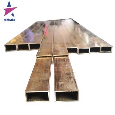 China Water Tube Square Brass Pipe Rectangular Brass Tube 60X40MM H65 H68 H62 Brass Pipe for sale