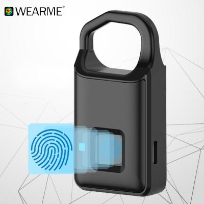 China ABS+PC Mixed Material Anti-theft Biometric Fingerprint Padlock Best Selling Digital Items Smart Backpack Lock for sale