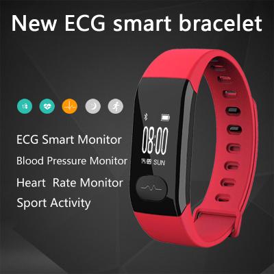 China Heart Rate ECG /HRV Report /Sleep Monitor / Smart Bracelet OLED Display Heart Rate Calls Reminder ECG for sale