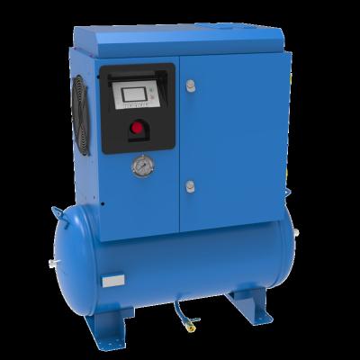 China 4.5kw lubricated save power screw air compressor manufacturer for sale