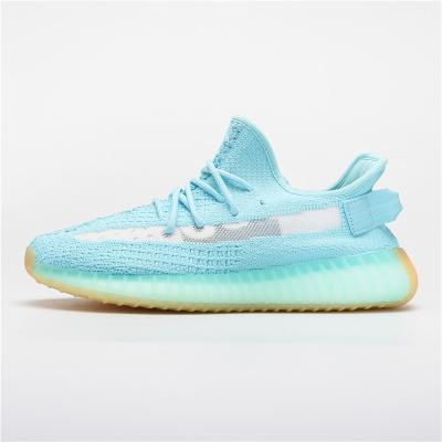 China 2022 Fashion Trend Release Shiny Ash Pearl Stone Running Shoes Blue Israfil Yeezy Zebra 350 V2 Sports Sneakers For Girls Gift In Stock for sale