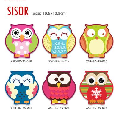 China Sustainable Wholesale Owl Shape Ceramic Coaster Europe Style Custom Sublimation Ceramic Coasters With Cork Table Decor Cup Mats&Pads for sale