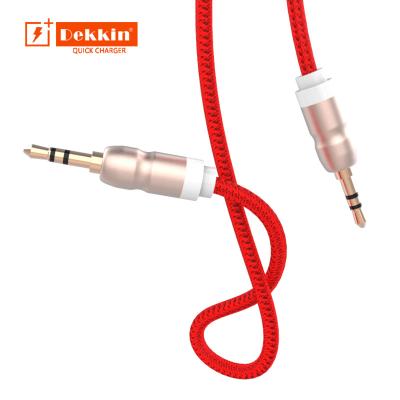 China 3.5mm quick-fill male to AUX cable. high quality male metal braided audio head wire for sale