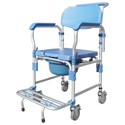 China Water Proof Hospital Medical Commode Wheelchair Small Bath Wheels For Elderly for sale