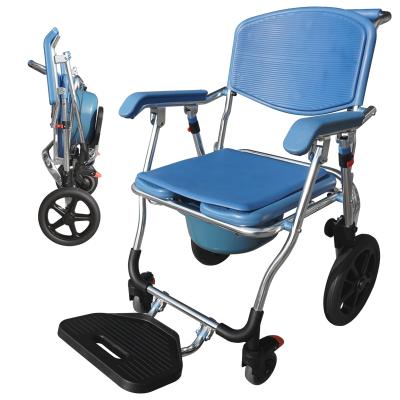 China Water Proof Bedside Toilet Seat Commode Portable Shower Chair For Elderly for sale