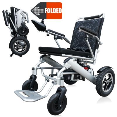 China Electric Power Collapsible Lightweight Foldable Wheelchair For Disabled for sale