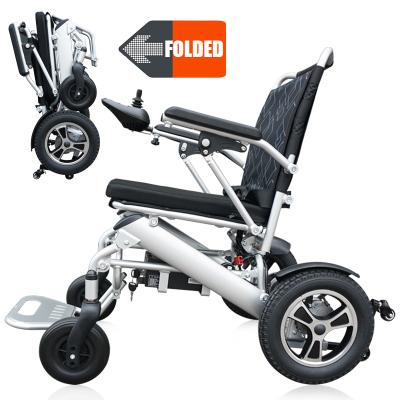 China Foldable Folding Electric Wheelchair Chargeable Light Weight For Brain Parsy for sale