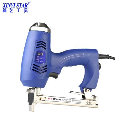 China XINYI AT50/10J furniture staple tacker AC staple gun 2in1machine electric manual staple gun tacker for sale