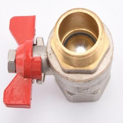 China General Green Valve Butterfly Handle Cw617n Thread High Quality Red Brass Ball Valve for sale