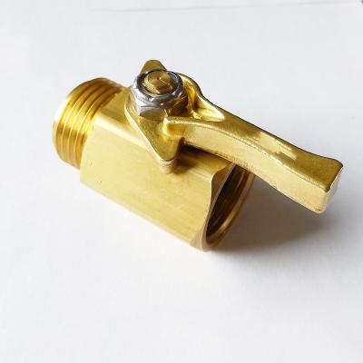 China General Green Valve High Quality Brass Female Cut Mini Ball Valve Hose Connector Valve With Butterfly Handle for sale