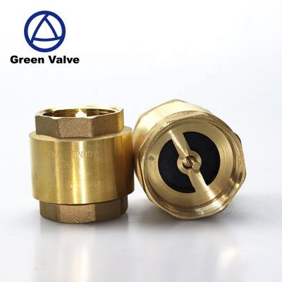 China General green vertical valve female thread check valve for water pumb copper brass check valve for sale