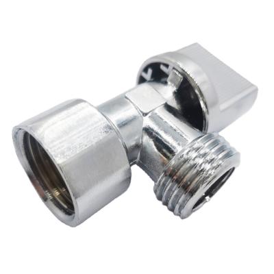 China High Quality General Green Valve Toilet Bathroom Kitchen Angle Ball Valve Chrome Plated Brass Angle Valve for sale