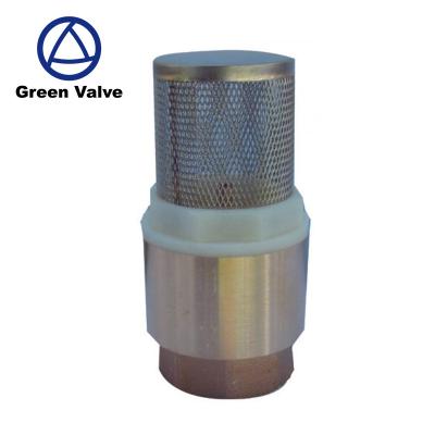 China General Green Valve Valvula De Pie Brass Suction Valve With Stainless Steel Mesh for sale