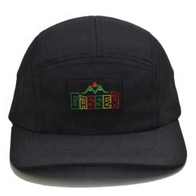 China Custom Silk Label Custom Logo Five Panels Hat COMMON Hat for sale