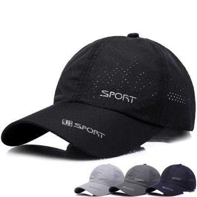 China breathable & Waterproof Free Sample Promotional 100% Polyester Sport Mesh 6 Panels Baseball Hats Hat for sale