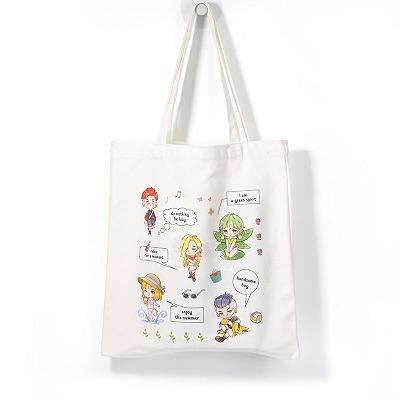 China Recyclable Promotion custom logo print eco women reusable cotton canvas shopping tote bag for sale