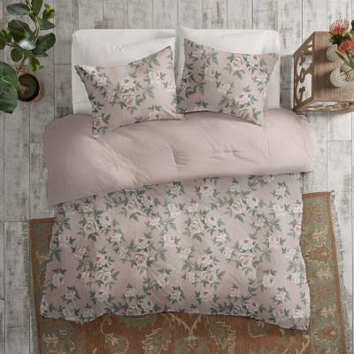 China Wholesale Home Bedding Comforter Comforter Set Floral Printed Modern Pink For Spring And Summer for sale