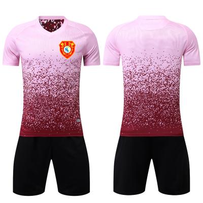 China Moisture Wicking Factory Direct Full Set Soccer Uniform Sublimation Printing SoccerJersey Football Uniforms for sale