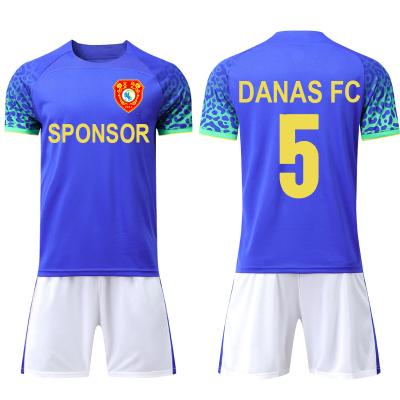 China Breathable Moisture Wicking OEM Hot Selling Service Plus Size 100% Polyester Shirts And Tops All Football Team Men Football Jersey for sale