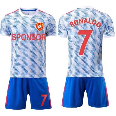 China Wholesale Wicking 2022 Football Team Jerseys Uniform Set Custom club logo moisture futbol tacos for sale