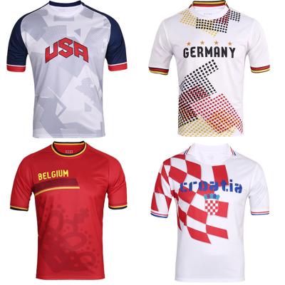 China 2022 Moisture Wicking World Cup Soccer Jersey Men's Custom Football Wear Set Uniforms Soccer Jerseys for sale