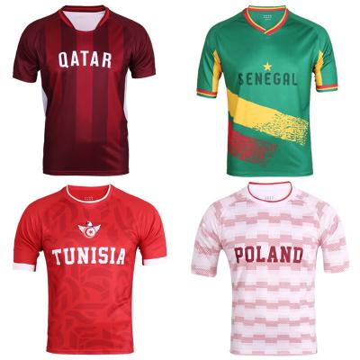 China Customized High Quality National Wicking 2022 Team World Cup Senegal Soccer Jersey Top Moisture for sale