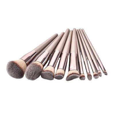 China Flat Sweep Small 9 Brushes Makeup Pudding Powder Eyeshadow Set Brush Factory Beauty Tools for sale