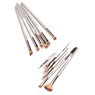 China 12 Flat Brush Makeup Brush Set Small Champagne Gold Eye Brush Fan Brush Makeup Tool for sale