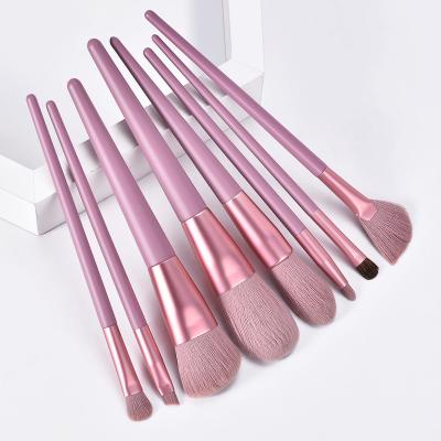 China 8 Flat Brush Makeup Tool Kit Horse Hair Eyeshadow Brush Powder Brush Makeup for sale