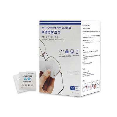 China Carry Glasses Wipes Clean And Fogproof Glass Wipes Easy Clean For Travel for sale