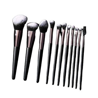 China Flat brush 11 dual makeup brush makeup brush beauty tool evil spirit foundation brush black and white eye brush makeup for sale