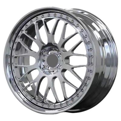 China Passanger Car Two Piece Polished 18 19 20 21 22 24 Inch Forged Car Rims 5x100 5x120 5x130 5x114.3 Passenger Aluminium Alloy Car Wheels for sale