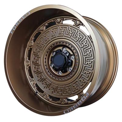 China Truck JWL 17x9.0 Bronze Milled and Polished 6x139.7 20 22 24 Inch Deep Dish 6x139.7 5x112 Forged Alloy Rims Offroad Wheels Rims Jantes for sale