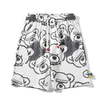 China Wholesale Anti-wrinkle Mens Summer Animal Bear Logo Cotton High Quality Breathable Shorts Swear Casual Shorts Men for sale