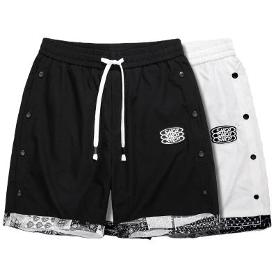 China Wholesale Anti-Wrinkle Summer Drawstring Snap Buttons Men's Cotton Shorts Basketball Training Sports Street Wear Casual Underpants For Male for sale