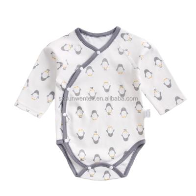 China Wholesale Antibacterial Baby Jumpsuit Clothes 100% Cotton Newborn Baby Rompers Boy Girl Autumn Long Sleeve Romper Baby for sale