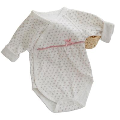 China Wholesale Antibacterial Baby Jumpsuit Clothes 100% Cotton Newborn Baby Girl Rompers Autumn Long Sleeve Romper Canterbury Bell for sale